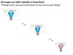 0914 business plan geometric light bulb six stages image powerpoint template