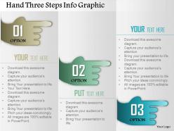 0914 business plan hand three steps info graphic powerpoint presentation template