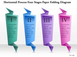 0914 business plan horizontal process four stages paper folding diagram powerpoint template