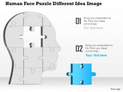 0914 business plan human face puzzle different idea image powerpoint template