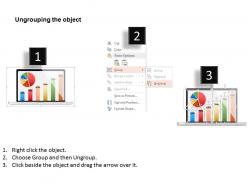 0914 business plan laptop and bar graph pie chart powerpoint template