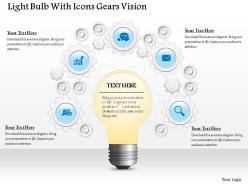 0914 business plan light bulb with icons gears vision image slide powerpoint template