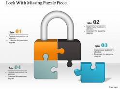 0914 business plan lock with missing puzzle piece powerpoint template