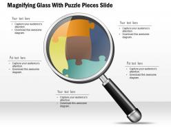 0914 business plan magnifying glass with puzzle pieces slide powerpoint template