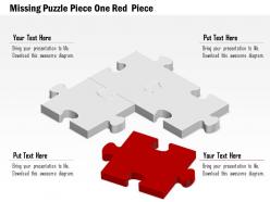 0914 business plan missing puzzle piece one red piece image slide powerpoint template