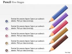 0914 business plan pencil five stages process option powerpoint presentation template