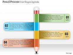0914 business plan pencil process four stages agenda powerpoint presentation template