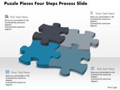 0914 business plan puzzle pieces four steps process slide powerpoint template