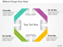0914 business plan ribbon design four steps powerpoint template
