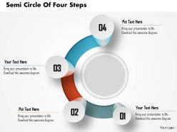 0914 business plan semi circle with four steps image slide powerpoint template