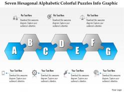 0914 business plan seven hexagonal alphabetic colorful puzzles info graphic powerpoint presentation template