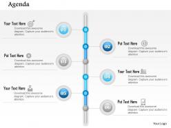 0914 business plan six point timeline agenda diagram powerpoint presentation template