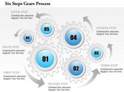 0914 business plan six steps gears process powerpoint template
