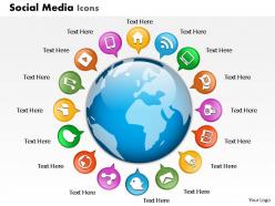 0914 business plan social media icons globe powerpoint presentation template