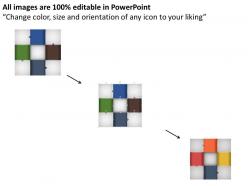 19123639 style hierarchy matrix 4 piece powerpoint presentation diagram infographic slide