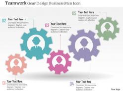 0914 business plan teamwork gear design business men icon powerpoint presentation template