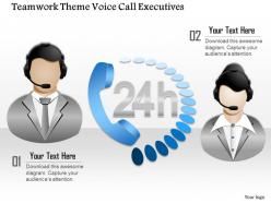 0914 business plan teamwork theme voice call executives powerpoint template