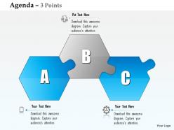 0914 business plan three alphabetic blocks agenda diagram powerpoint presentation template