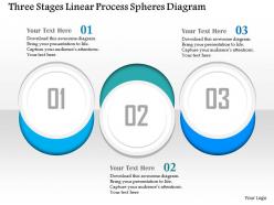 0914 business plan three stages linear process spheres diagram powerpoint presentation template