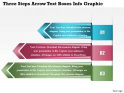 0914 business plan three steps arrow text boxes info graphic powerpoint template