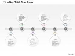 0914 business plan timeline with year icons info graphic powerpoint presentation template