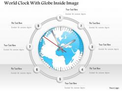 0914 business plan world clock with globe inside image powerpoint template