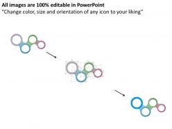 85453 style circular zig-zag 4 piece powerpoint presentation diagram infographic slide