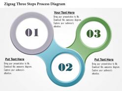 0914 business plan zigzag three steps process diagram powerpoint template