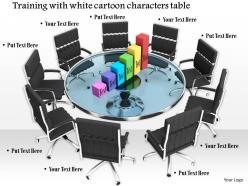 0914 chairs with table bar graph image slide image graphics for powerpoint