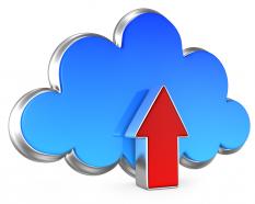 0914 Cloud Computing Upload Application Icon Stock Photo