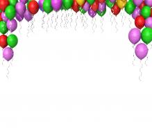 0914 colorful balloons for decoration of birthday party stock photo
