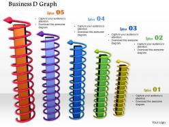 0914 colorful bar graph with arrows image graphics for powerpoint