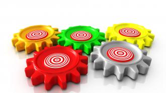 0914 colorful gear target board design image graphic stock photo