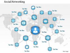 0914 concept of social networking with connections over a world map ppt slide