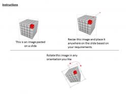 0914 cubes and individual red cube for leadership ppt slide image graphics for powerpoint