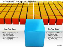 0914 cubes with one different cube for leadership concept image graphics for powerpoint