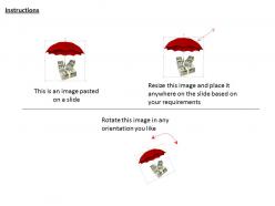 0914 dollar currency bundle with umbrella image graphics for powerpoint