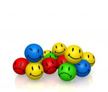 0914 Emotion Colorful Smileys Graphic Image Stock Photo