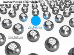 0914 glossy balls with one blue ball image graphics for powerpoint