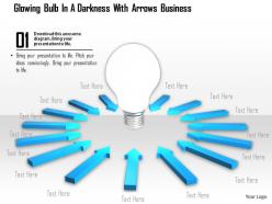 0914 glowing bulb darkness with arrows image graphics for powerpoint