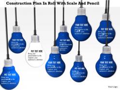 0914 hanging bulbs with individual white bulb image graphics for powerpoint