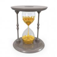 0914 hourglass with word today and sand inside stock photo