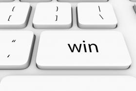 0914 key of win word on keyboard stock photo