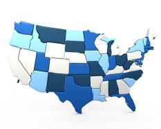 0914 map of united states of america stock photo