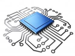 0914 motherboard circuit with processor of advanced technology stock photo