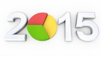 0914 Pie Chart With 2015 For Future Planning Stock Photo