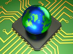 0914 processor circuit of global technology stock photo