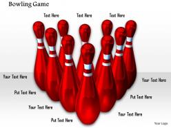 0914 red bowling pins bowling game ppt slide image graphics for powerpoint