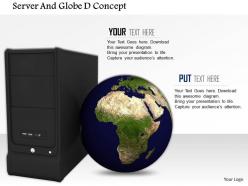 0914 server with globe global networking image graphics for powerpoint