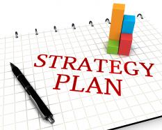 0914 tools of business strategy plan stock photo